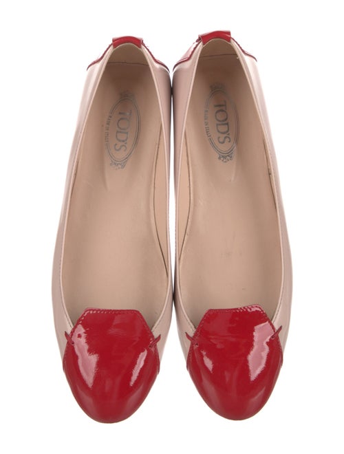 Tod's Patent Leather Colorblock Pattern Flats