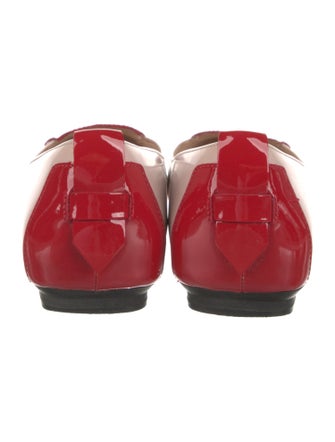 Tod's Patent Leather Colorblock Pattern Flats