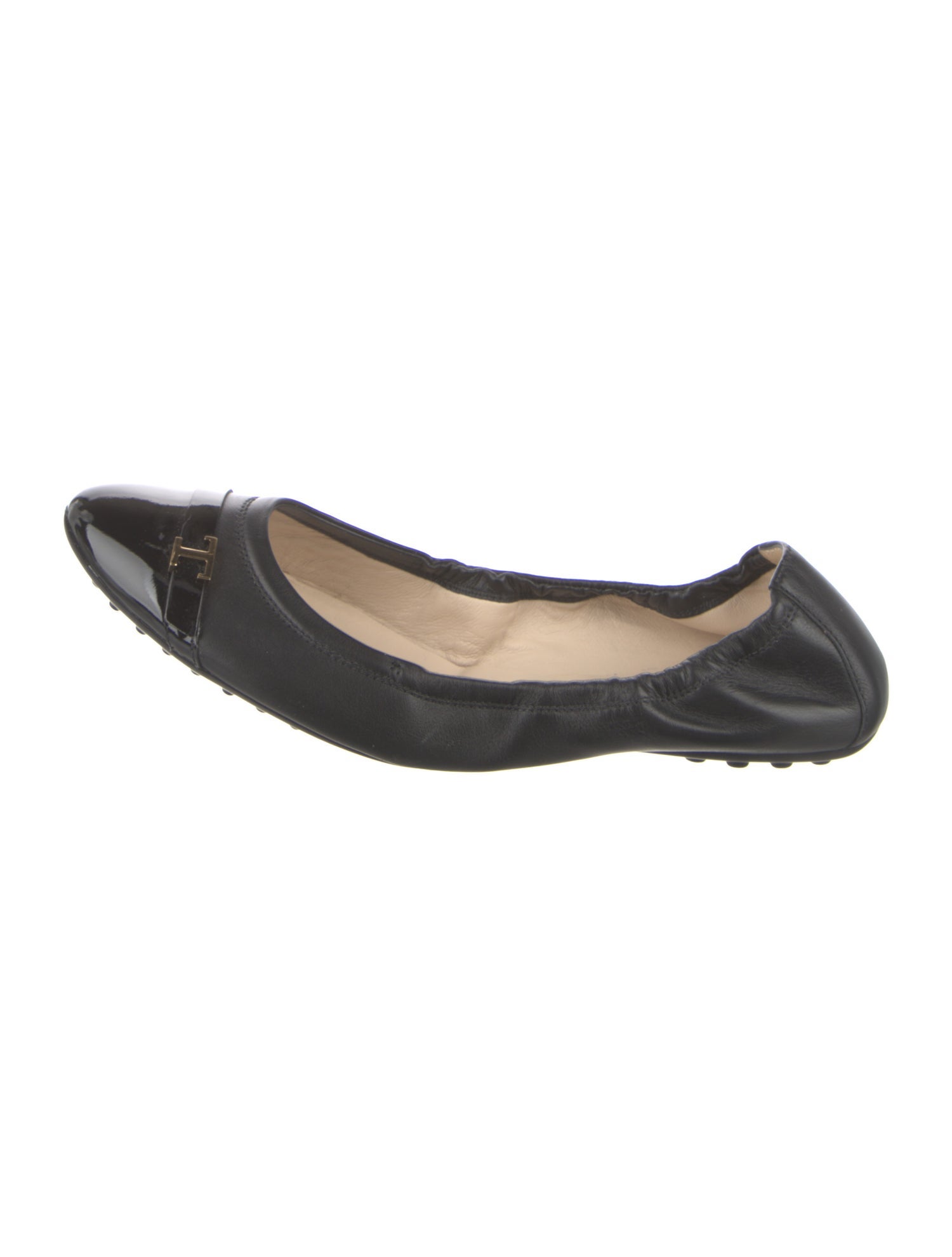 Tod's Leather Leather Trim Embellishment Ballet Flats