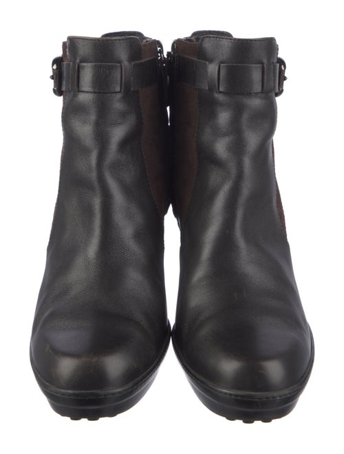 Tod's Leather Colorblock Pattern Boots