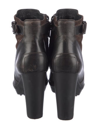 Tod's Leather Colorblock Pattern Boots