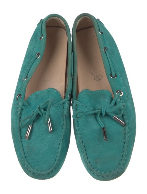 Tod's Suede Bow Accents Moccasins