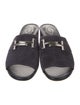 Tod's Suede Leather Trim Embellishment Slides
