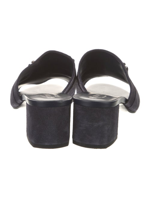 Tod's Suede Leather Trim Embellishment Slides