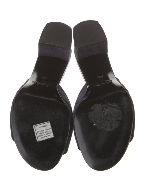 Tod's Suede Leather Trim Embellishment Slides