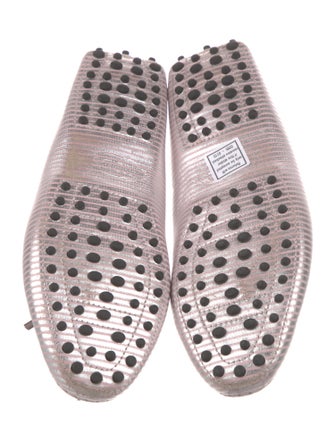 Tod's Leather Animal Print Loafers