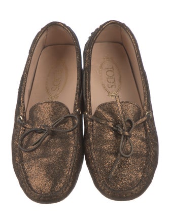 Tod's Leather Animal Print Loafers