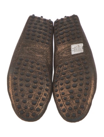 Tod's Leather Animal Print Loafers