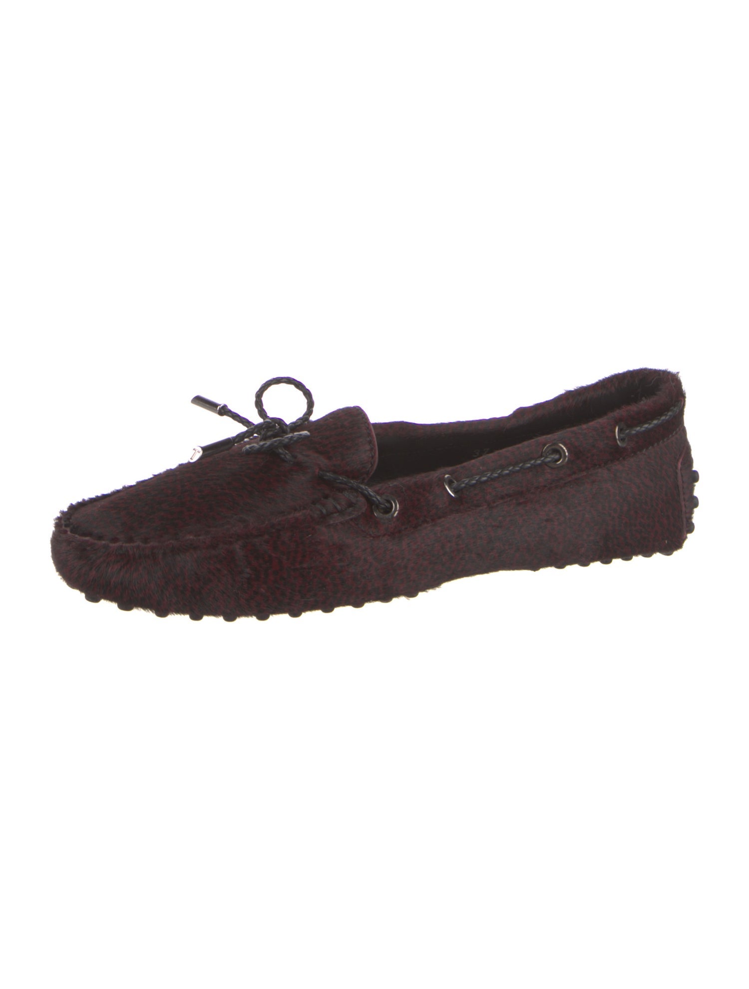 Tod's Ponyhair Bow Accents Moccasins