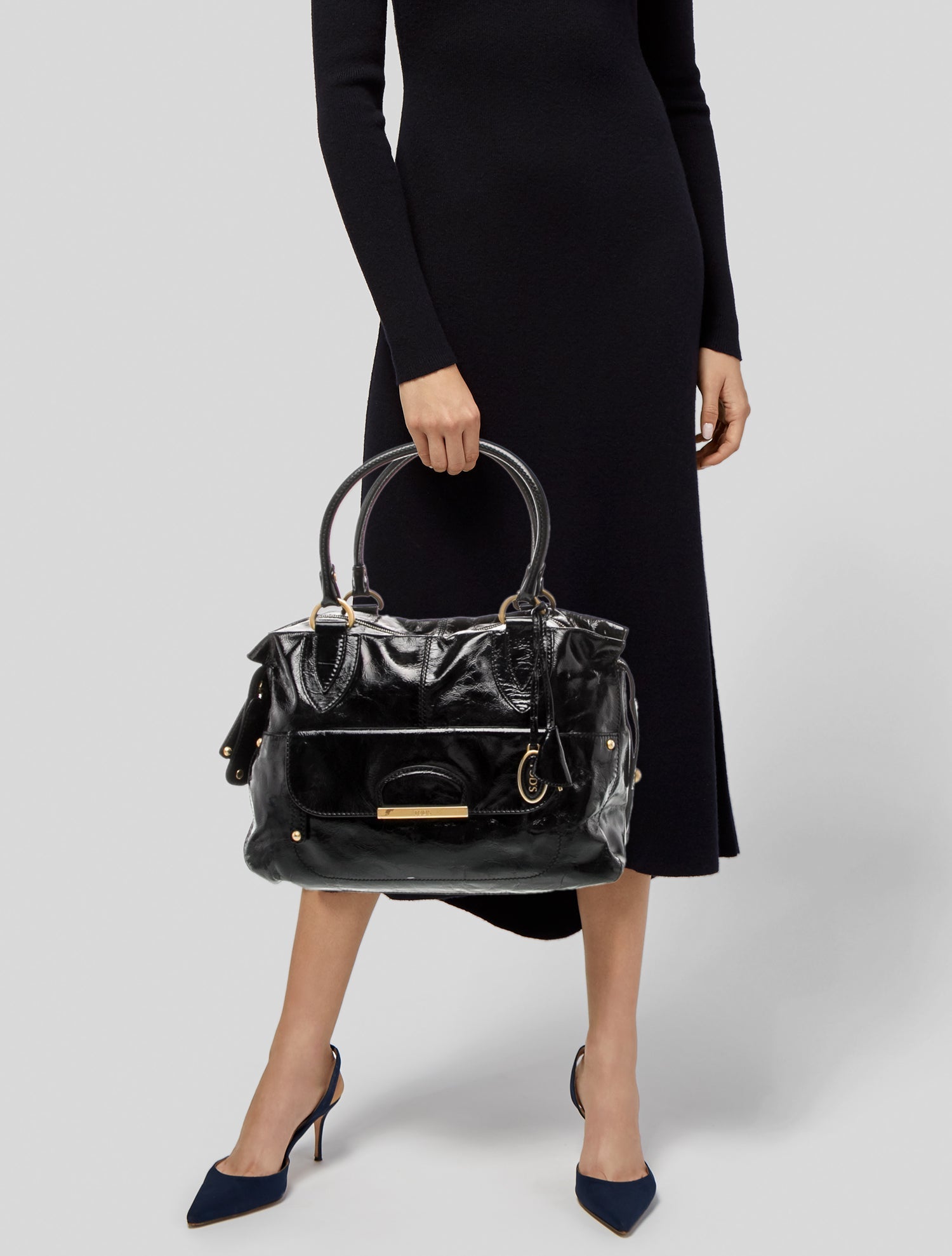 Tod's Patent Leather Top Handle Bag