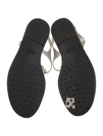 Tod's Leather T-Strap Sandals