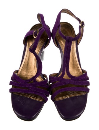 Tod's Suede T-Strap Sandals