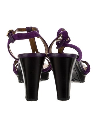 Tod's Suede T-Strap Sandals