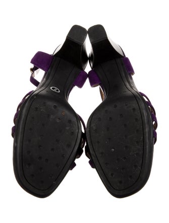 Tod's Suede T-Strap Sandals