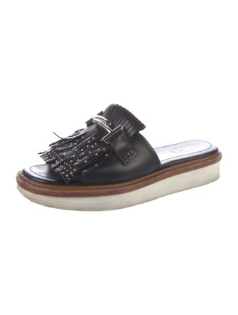Tod's Leather Studded Accents Slides