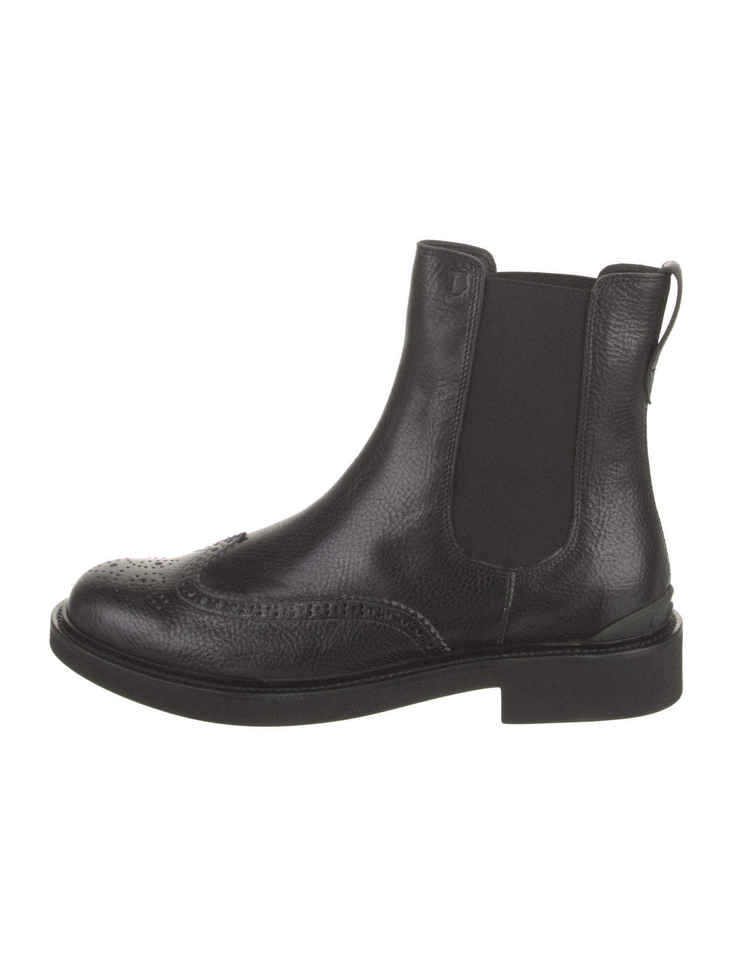Tod's Leather Lasercut Accents Chelsea Boots