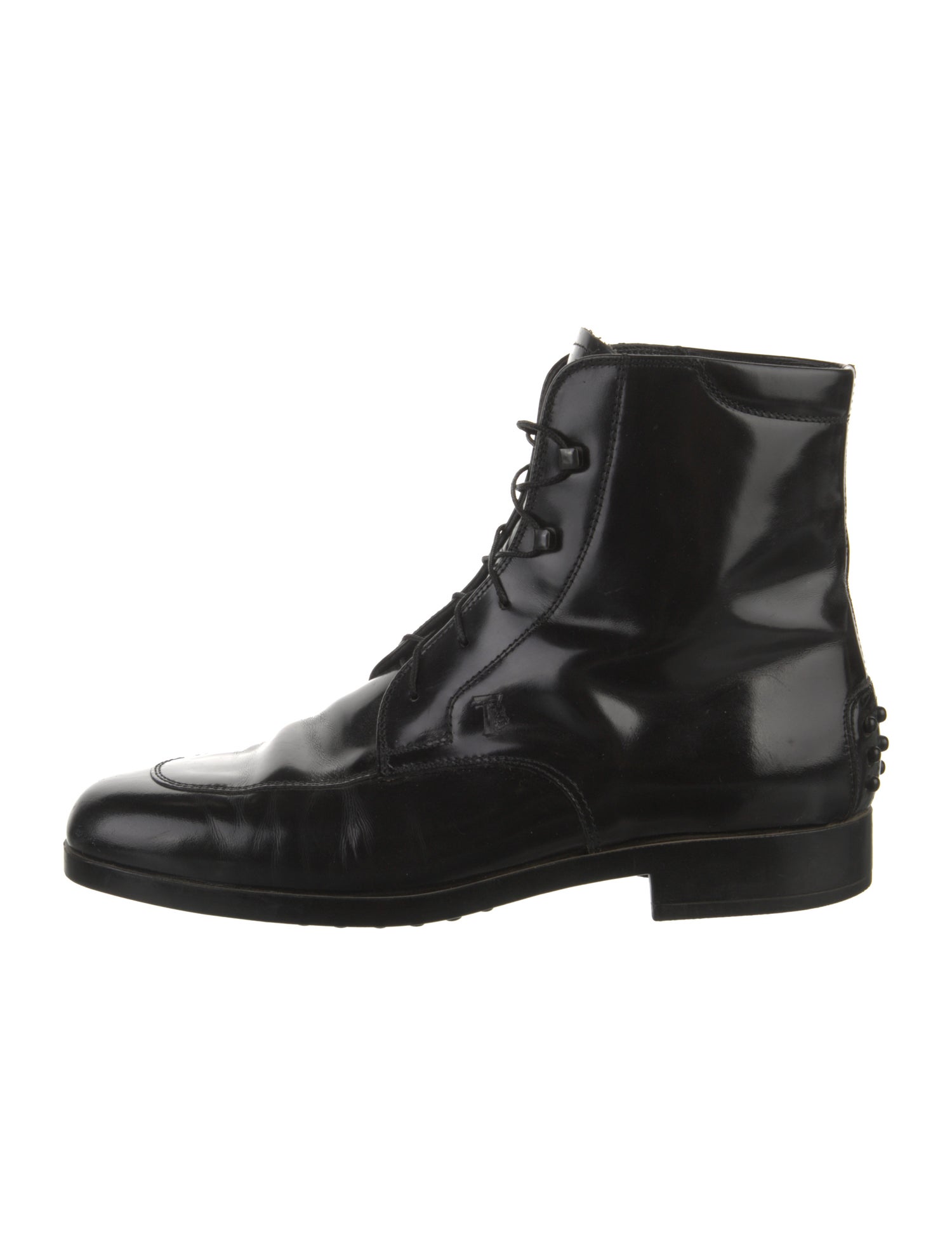 Tod's Leather Combat Boots