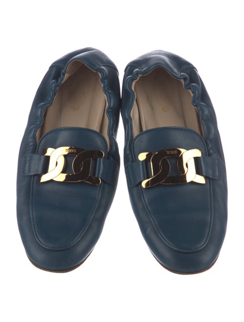 Tod's Leather Chain-Link Accents Ballet Flats