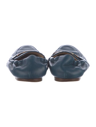 Tod's Leather Chain-Link Accents Ballet Flats