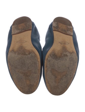 Tod's Leather Chain-Link Accents Ballet Flats