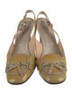 Tod's Patent Leather Bow Accents Slingback Pumps