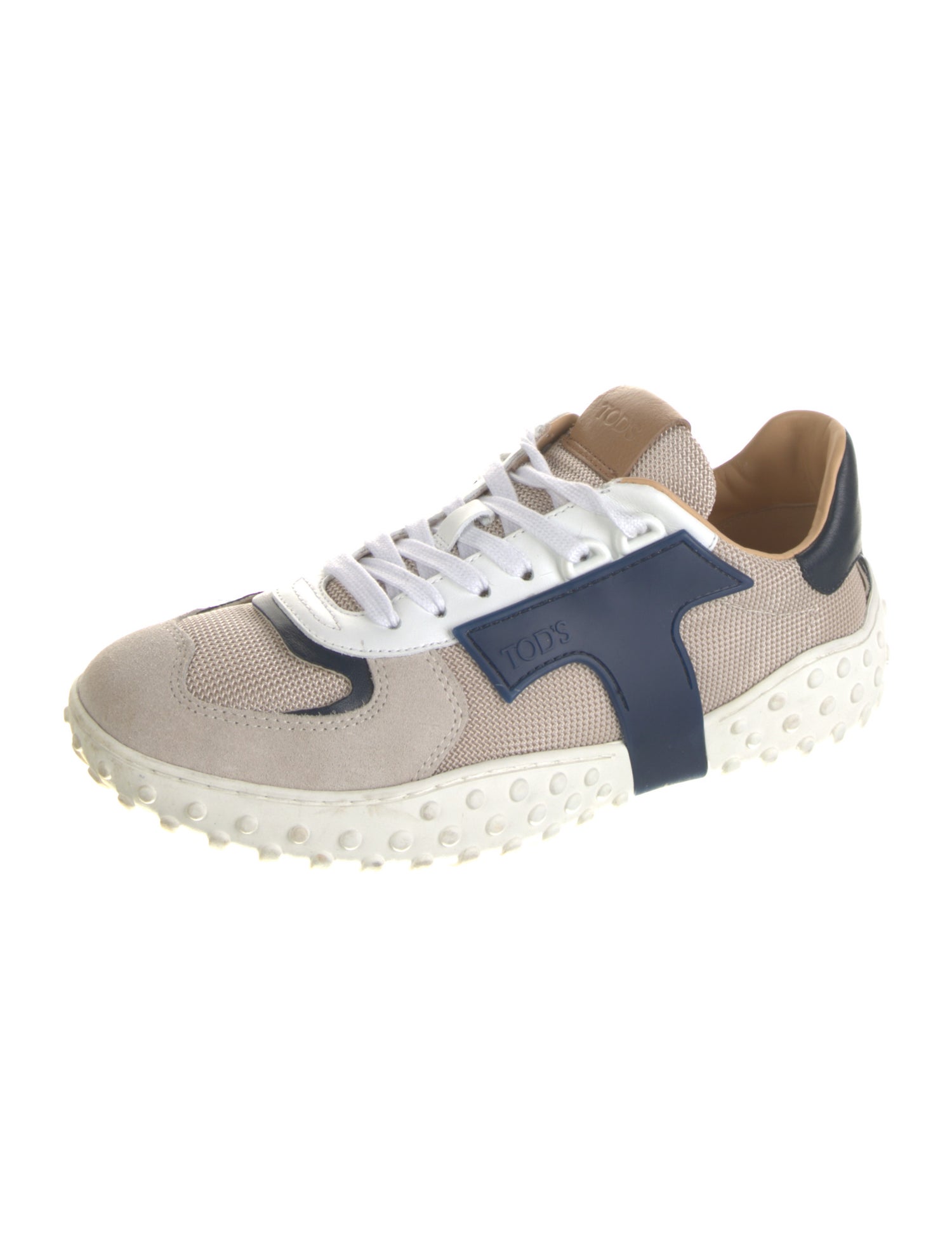 Tod's Suede Colorblock Pattern Sneakers