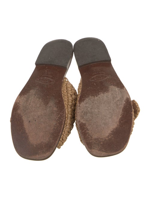 Tod's Straw Patterned Slides
