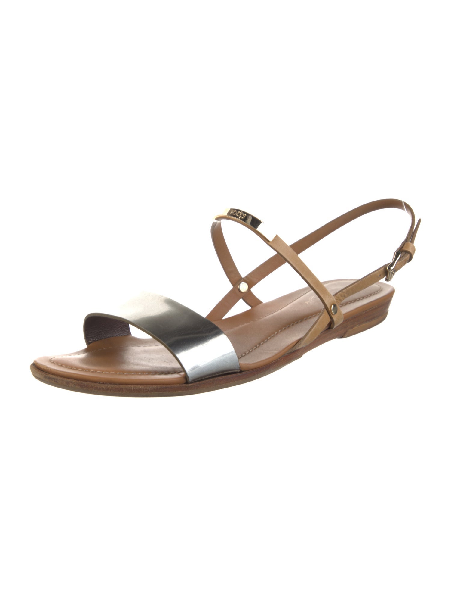 Tod's Leather Slingback Sandals