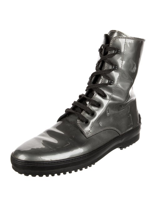 Tod's Patent Leather Combat Boots