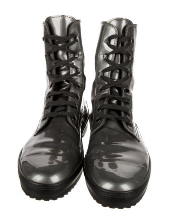 Tod's Patent Leather Combat Boots