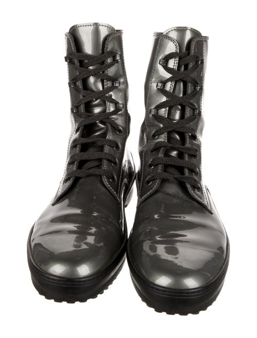 Tod's Patent Leather Combat Boots
