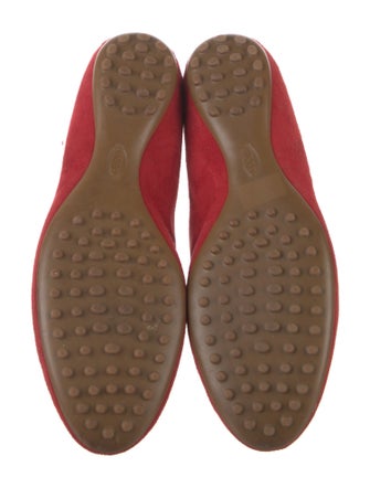 Tod's Suede Leather Trim Embellishment Flats