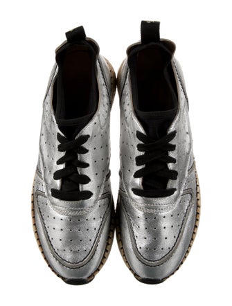 Tod's Leather Colorblock Pattern Espadrille Sneakers