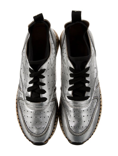 Tod's Leather Colorblock Pattern Espadrille Sneakers