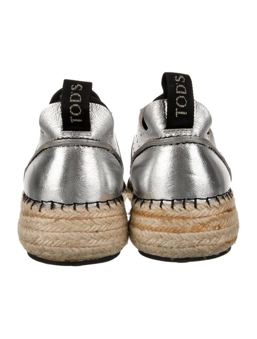 Tod's Leather Colorblock Pattern Espadrille Sneakers
