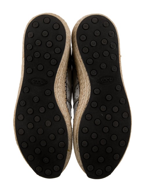 Tod's Leather Colorblock Pattern Espadrille Sneakers