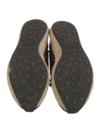 Tod's Leather Braided Accents Espadrille Sneakers