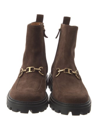 Tod's Suede Combat Boots