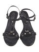 Tod's Patent Leather Studded Accents T-Strap Sandals