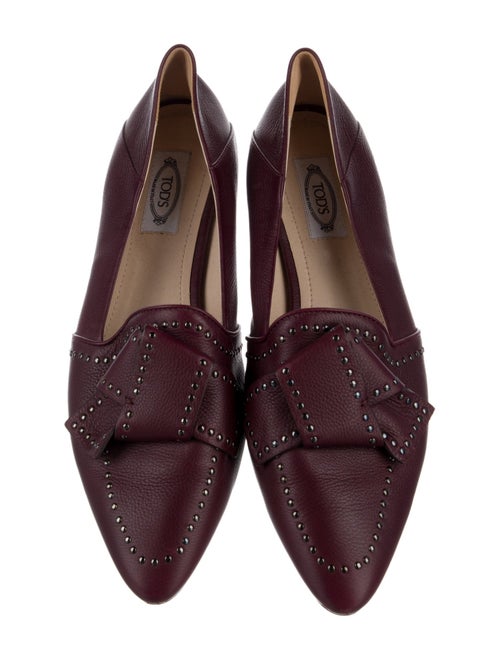 Tod's Leather Studded Accents Loafers