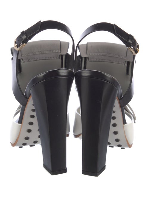 Tod's Leather Printed Slingback Sandals
