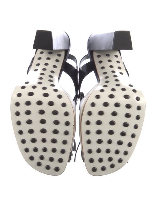 Tod's Leather Printed Slingback Sandals