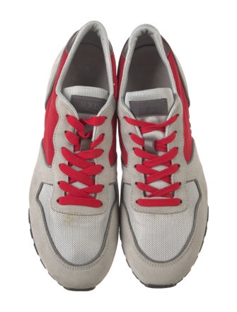 Tod's Suede Colorblock Pattern Sneakers