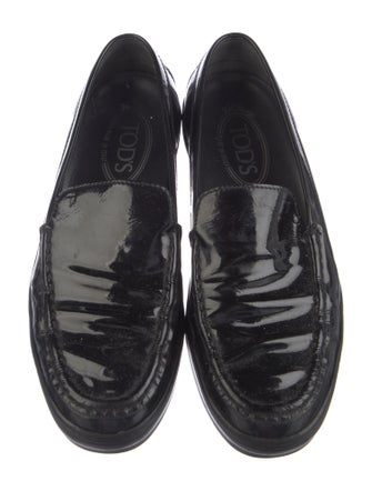 Tod's Patent Leather Studded Accents Loafers