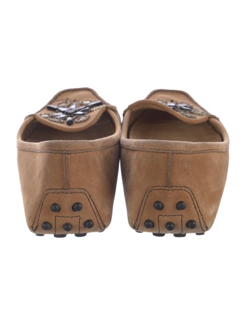 Tod's Suede Whipstitch Trim Loafers