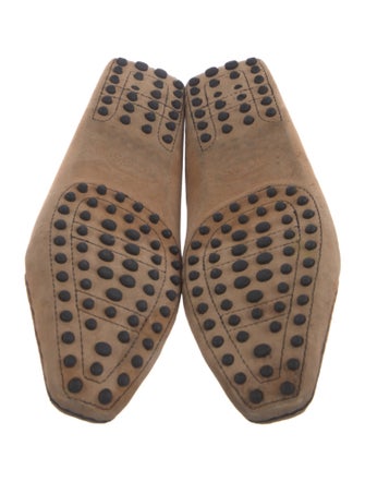 Tod's Suede Whipstitch Trim Loafers