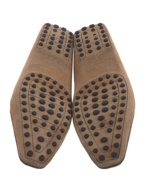 Tod's Suede Whipstitch Trim Loafers