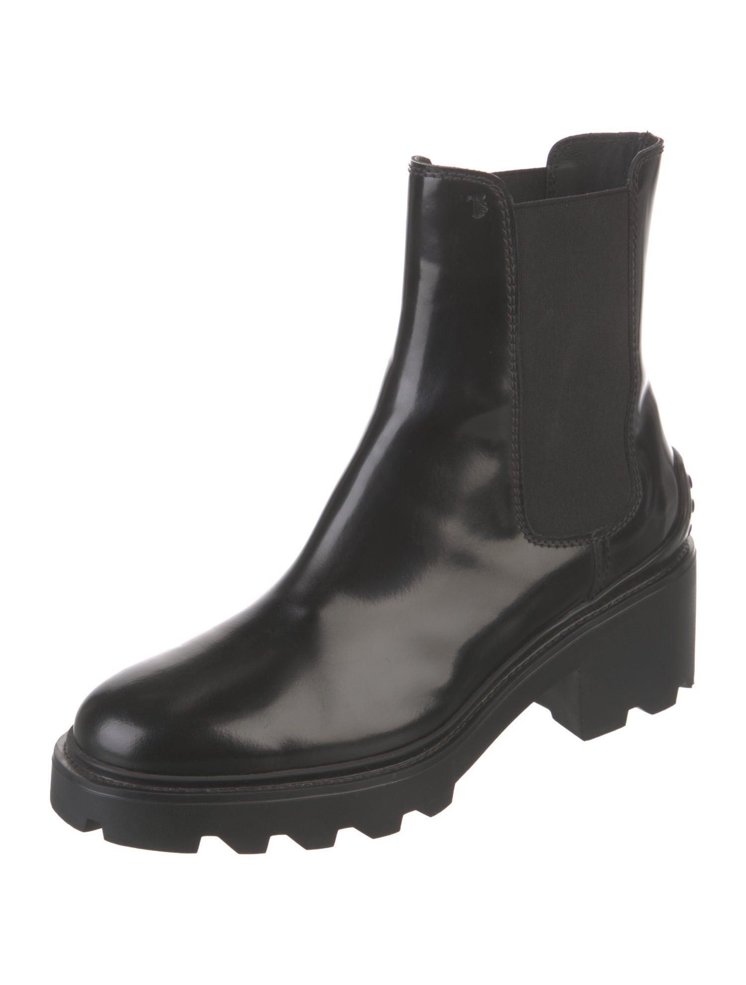 Tod's Patent Leather Chelsea Boots w/ Tags