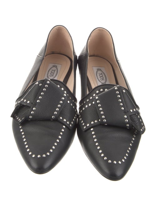Tod's Leather Studded Accents Loafers