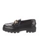 Tod's Patent Leather Chain-Link Accents Loafers